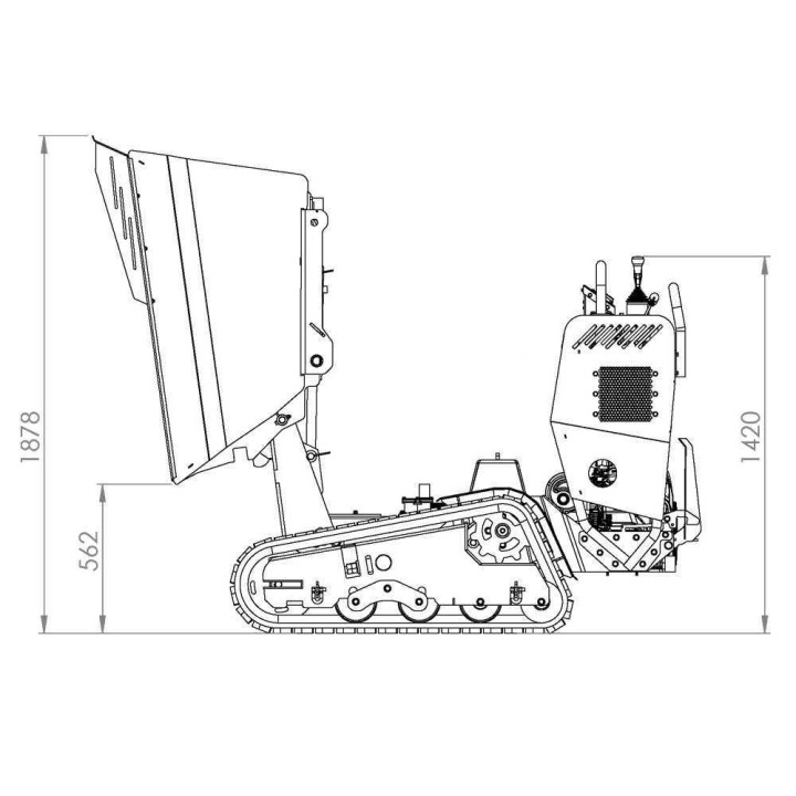 CARGO L 10000 HED 4.0 dumper-moottorikärry, Honda GXe630, 20,8 HP, 1 000 kg