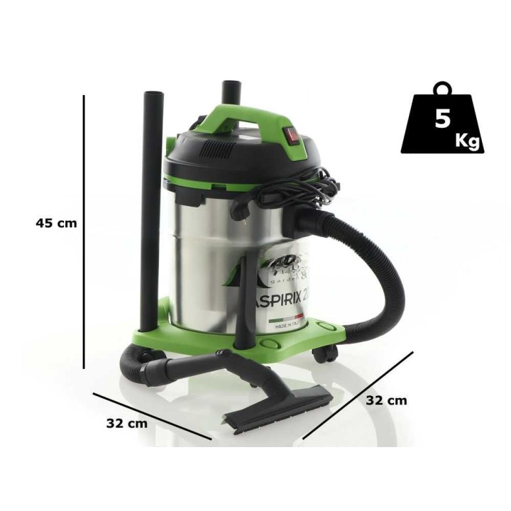 Ribimex Aspirix 20 l märkä- ja kuivaimuri, 1 200 W, ruostumaton teräs