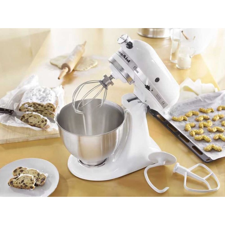 KitchenAid Classic 5K45SS-EWH valkoinen yleiskone, 4,3 l, 275 W
