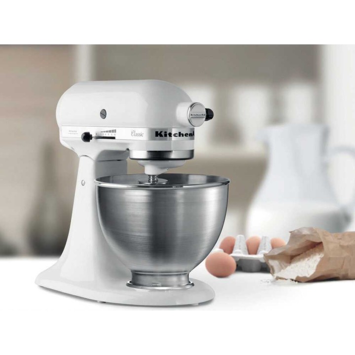 KitchenAid Classic 5K45SS-EWH valkoinen yleiskone, 4,3 l, 275 W