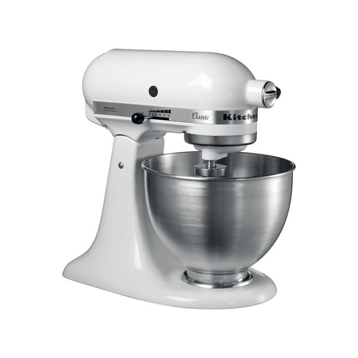 KitchenAid Classic 5K45SS-EWH valkoinen yleiskone, 4,3 l, 275 W