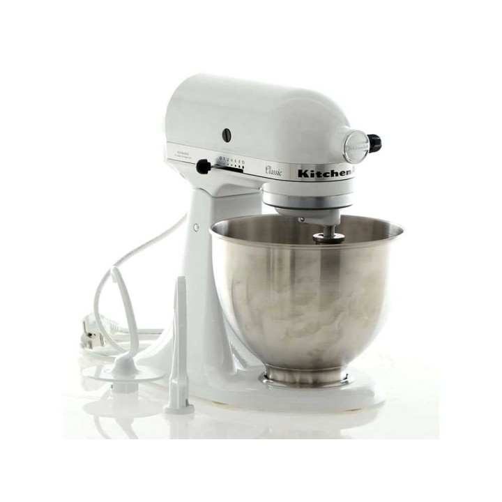 KitchenAid Classic 5K45SS-EWH valkoinen yleiskone, 4,3 l, 275 W