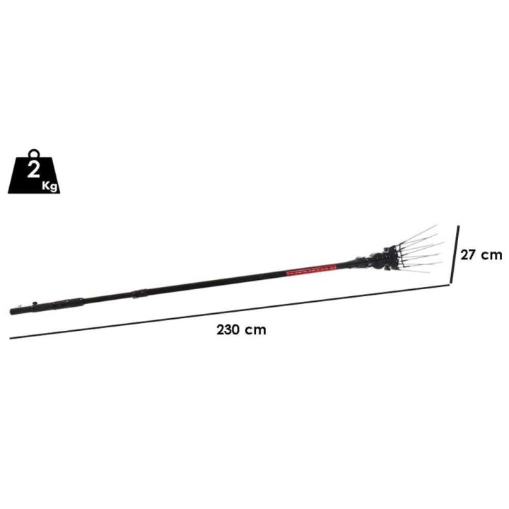 Aima TWIST 2.0 plus sähköinen oliivinkerääjä, teleskooppivarsi 275 cm, 12 V, 270 W