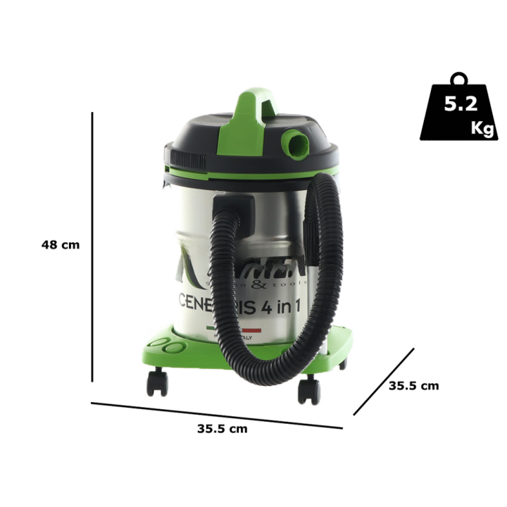 Ribimex Cenetris 4 in 1 märkä-kuivaimuri ja tuhkaimuri, 1 200 W, 20 l