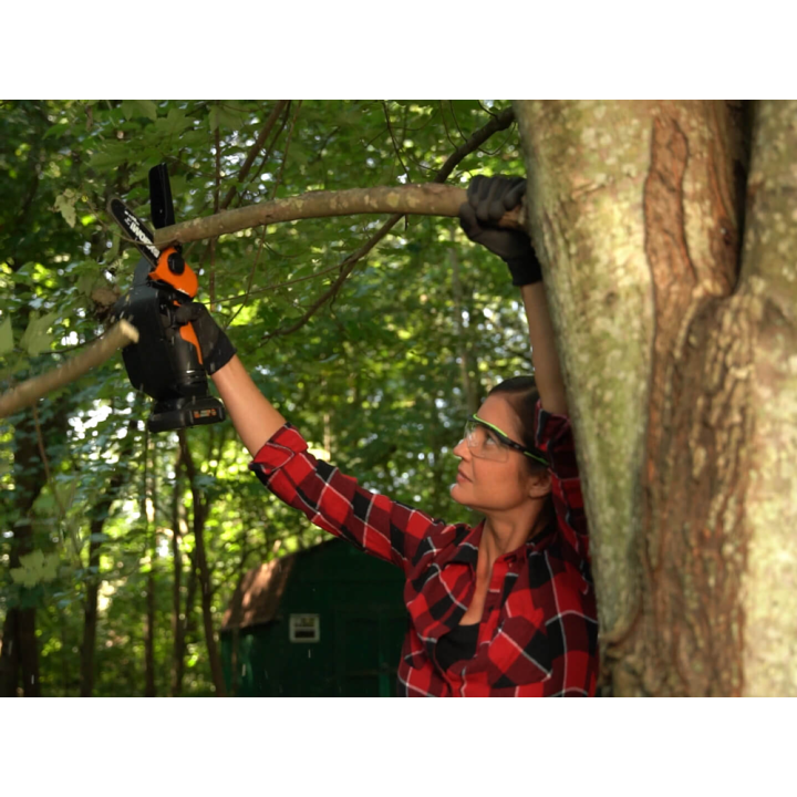 Worx WG324E akkukäyttöinen oksasaha, 20 V, 2 Ah, jatkovarsi 125 cm