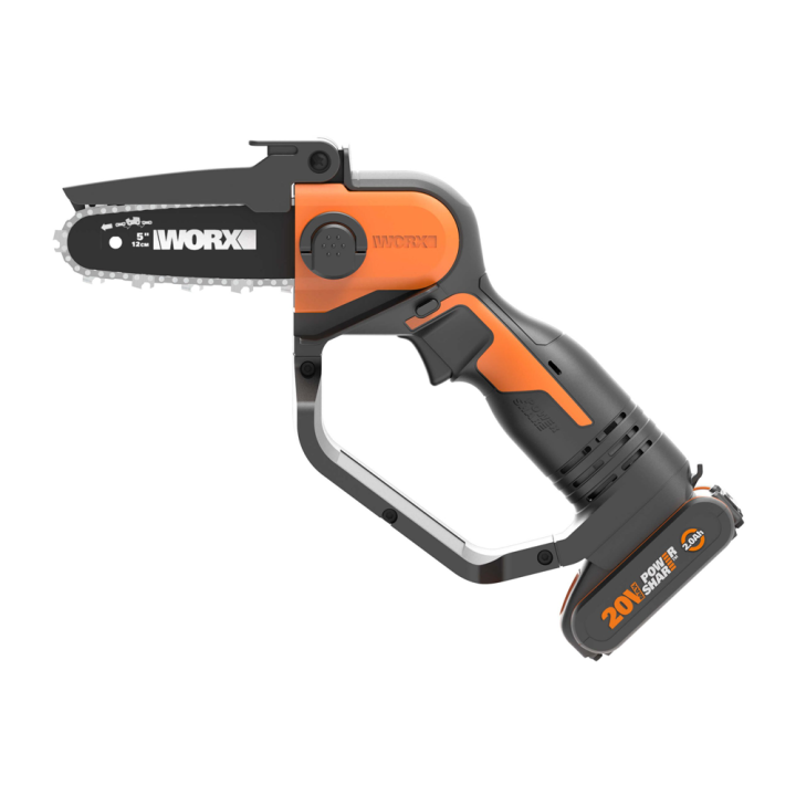 Worx WG324E akkukäyttöinen oksasaha, 20 V, 2 Ah, jatkovarsi 125 cm