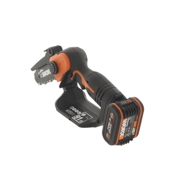 Worx WG324E akkukäyttöinen oksasaha, 20 V, 2 Ah, jatkovarsi 125 cm