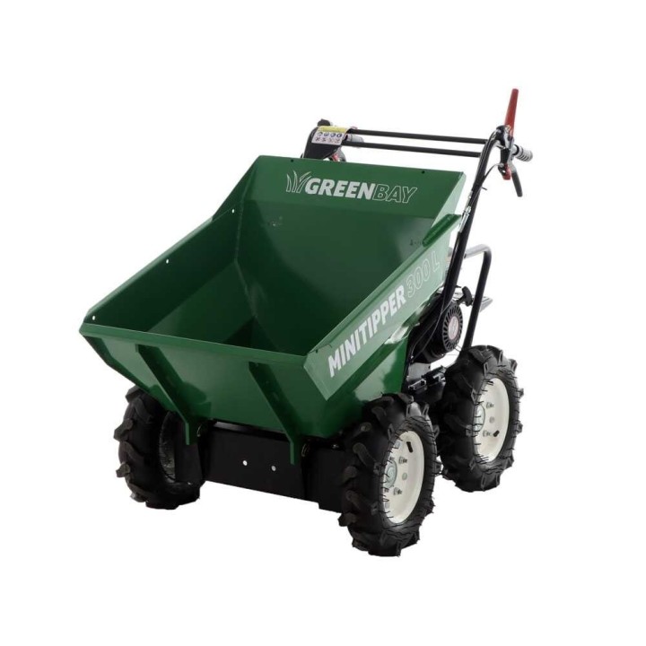 GreenBay MiniTipper 300 L nelivetoinen moottorikärry, Loncin G200F, 300 kg