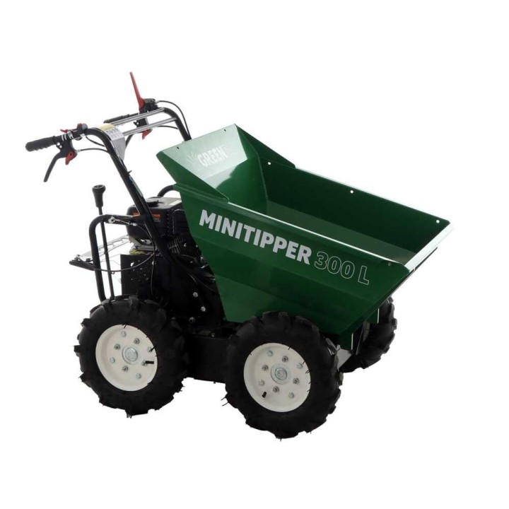 GreenBay MiniTipper 300 L nelivetoinen moottorikärry, Loncin G200F, 300 kg