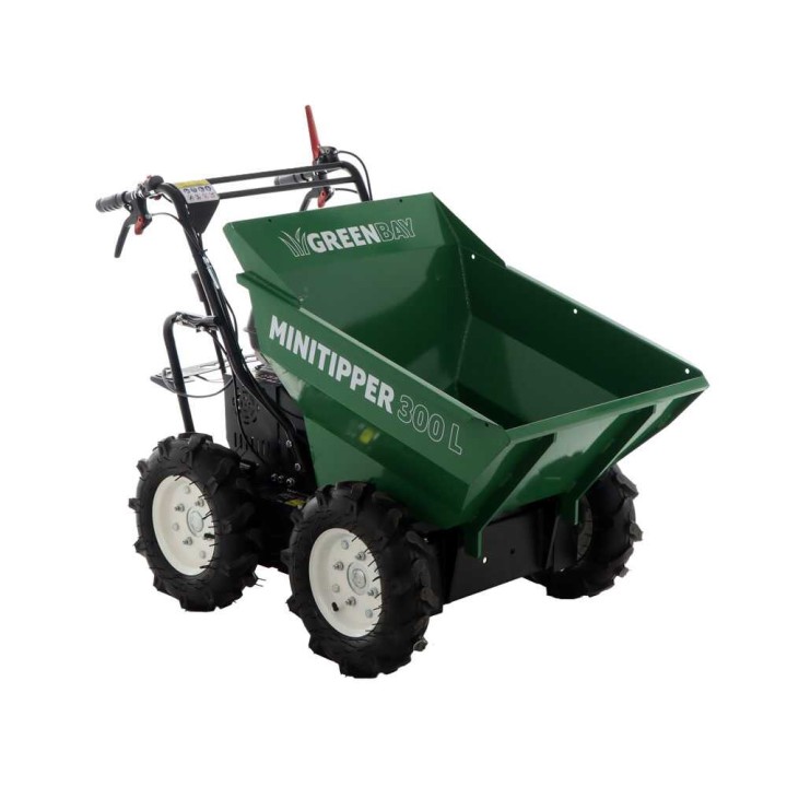 GreenBay MiniTipper 300 L nelivetoinen moottorikärry, Loncin G200F, 300 kg