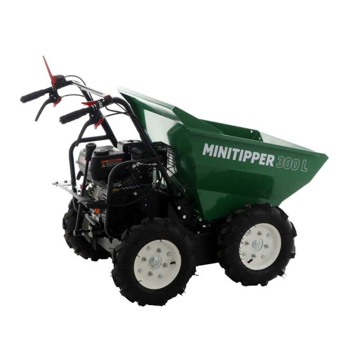 GreenBay MiniTipper 300 L nelivetoinen moottorikärry, Loncin G200F, 300 kg