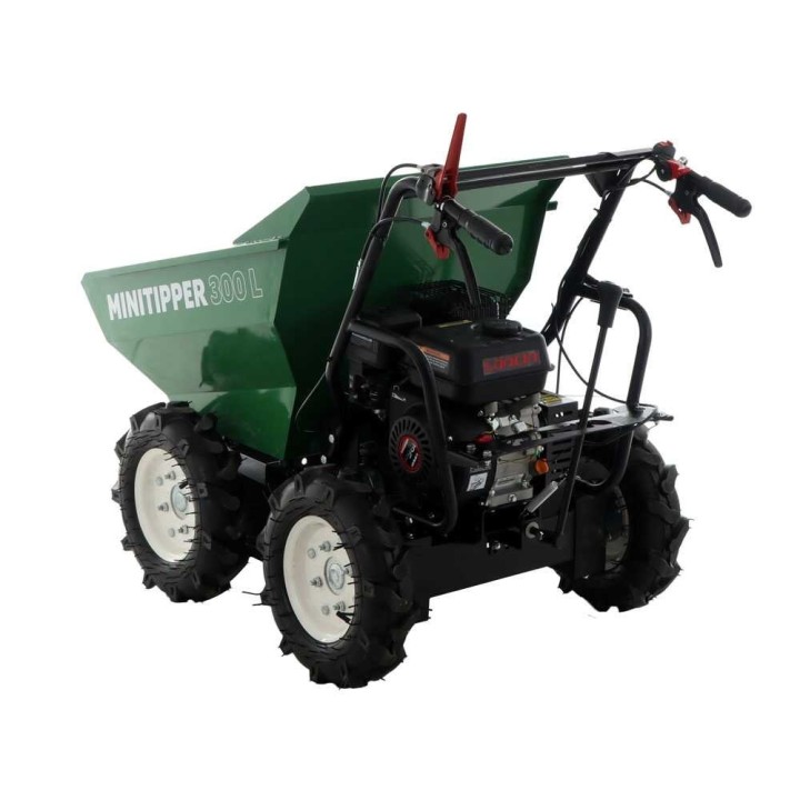 GreenBay MiniTipper 300 L nelivetoinen moottorikärry, Loncin G200F, 300 kg