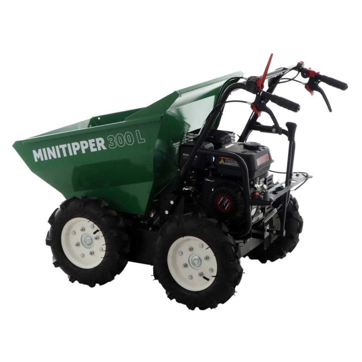 GreenBay MiniTipper 300 L nelivetoinen moottorikärry, Loncin G200F, 300 kg