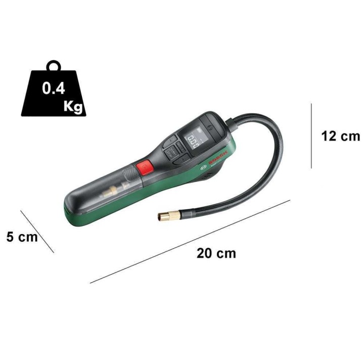 Bosch Easy Pump akkukäyttöinen minikompressori, 3,6 V, 3 Ah, 10,3 bar