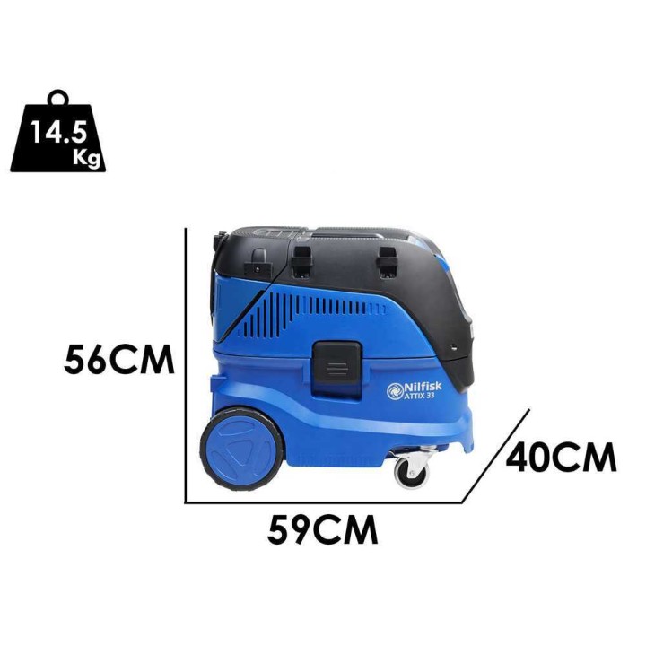 Nilfisk ATTIX 33-2L IC märkä-kuivaimuri, 30 l, 1 400 W, 230 V