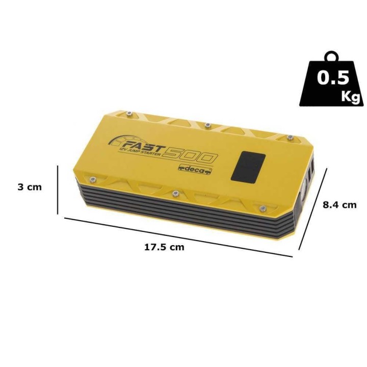 Deca Fast 500 käynnistysapu ja varavirtalähde, 12 V, 3 000 mAh