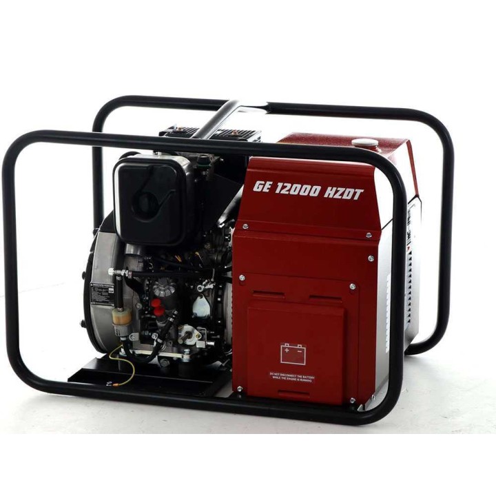 GE 12000 HZDT dieselgeneraattori, 9,6 kW, 400 V, Hatz 1D90