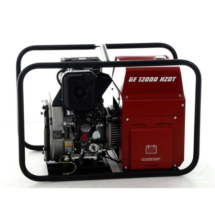 GE 12000 HZDT dieselgeneraattori, 9,6 kW, 400 V, Hatz 1D90