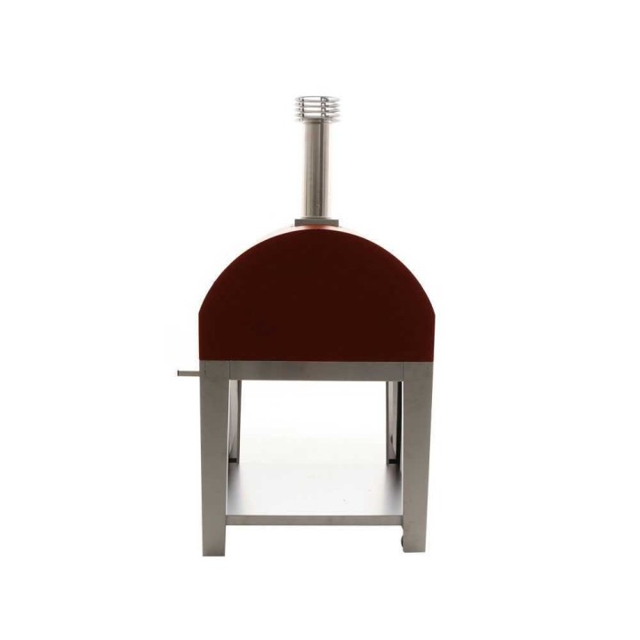 Fontana Mangiafuoco Rosso puulämmitteinen ulkouuni kärryllä