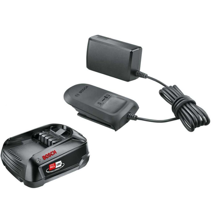 Bosch ALLIANCE 18 V aloitussetti, 2 Ah akku ja laturi DIY Home & Garden -sarjaan