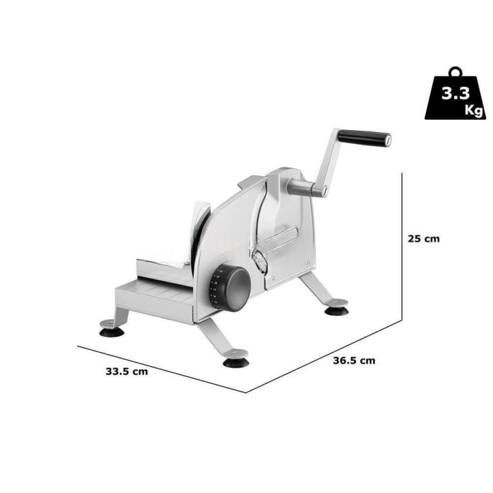 Ritter Podio3 manuaalinen lihanleikkuri, 170 mm, 0–20 mm