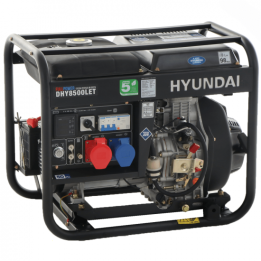 Hyundai DHY8500LET dieselgeneraattori 5 5 kW 6 kW AVR sähköstartti