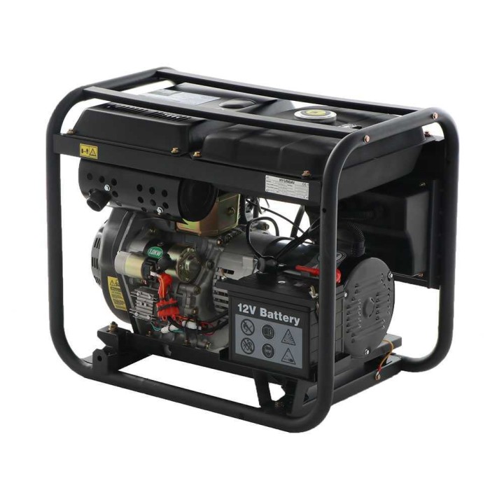 Hyundai DHY8500LET dieselgeneraattori, 5,5 kW, 6 kW, AVR, sähköstartti