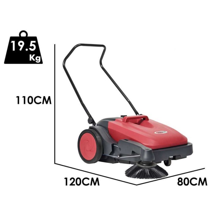 Nilfisk Viper PS480 työnnettävä lakaisukone, 48 cm, 38 l