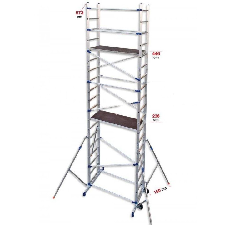 Facal Pinna Clic Clac -alumiiniteline, 5,73 m, 150 kg