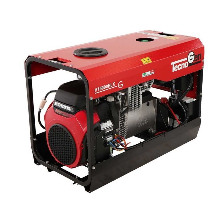 TecnoGen H15000ELX bensiinigeneraattori, 9,4 kW jatkuva teho, 10,4 kW, 230 V