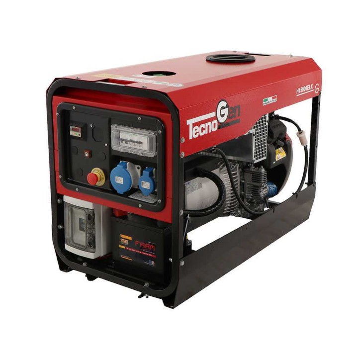 TecnoGen H15000ELX bensiinigeneraattori, 9,4 kW jatkuva teho, 10,4 kW, 230 V
