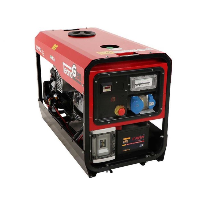 TecnoGen H15000ELX bensiinigeneraattori, 9,4 kW jatkuva teho, 10,4 kW, 230 V