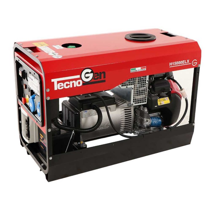 TecnoGen H15000ELX bensiinigeneraattori, 9,4 kW jatkuva teho, 10,4 kW, 230 V