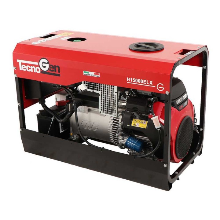 TecnoGen H15000ELX bensiinigeneraattori, 9,4 kW jatkuva teho, 10,4 kW, 230 V