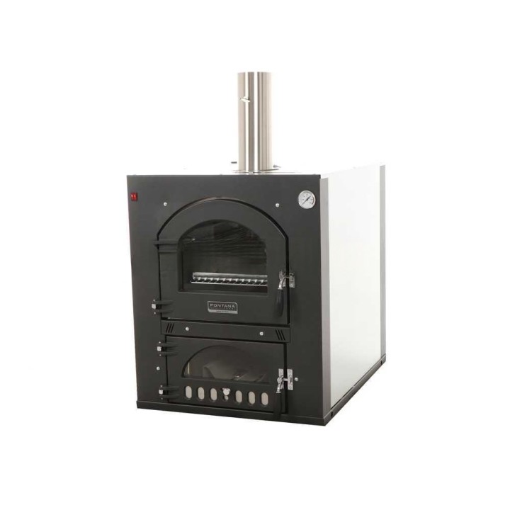 Fontana FOCO INCASSO 80X45 puulämmitteinen upotettava uuni, 3 paistotasoa