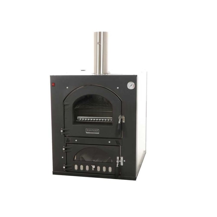 Fontana FOCO INCASSO 80X45 puulämmitteinen upotettava uuni, 3 paistotasoa