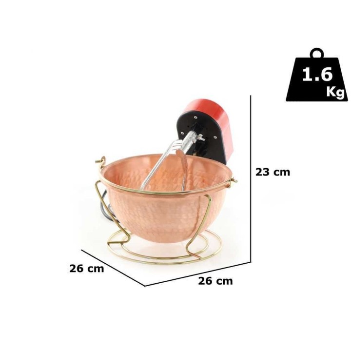 NuovaFac Cuoca Automatica kuparikattila polentalle, 3 l, 5 W, 220 V