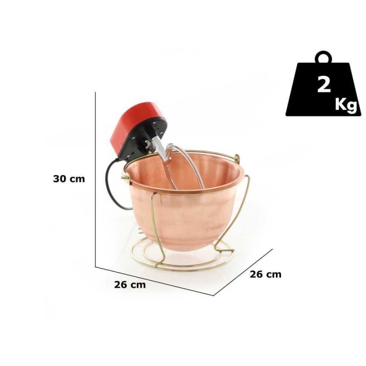 NuovaFac Cuoca Automatica polentakattila, sileä kupari, 4 l, 5 W, 220 V