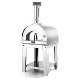 Fontana Margherita INOX puu uuni ulkokäyttöön kärry 60 60 cm