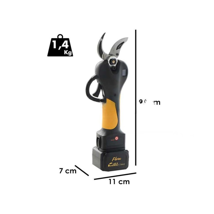 Agritec Flora PC38 sähköoksasakset, 2 × 21,6 V 2,5 Ah