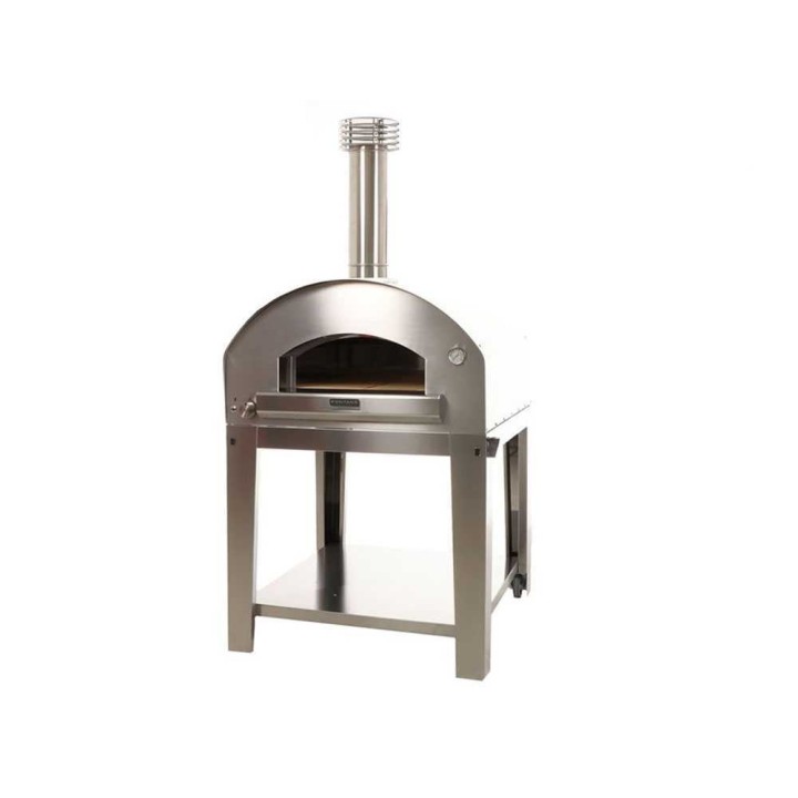 Fontana MARINARA INOX -kaasu-uuni kärryllä, 80 × 80 cm