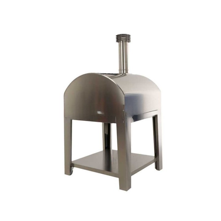 Fontana MARINARA INOX -kaasu-uuni kärryllä, 80 × 80 cm