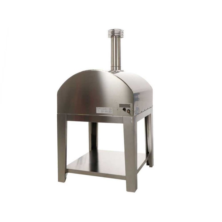 Fontana MARINARA INOX -kaasu-uuni kärryllä, 80 × 80 cm
