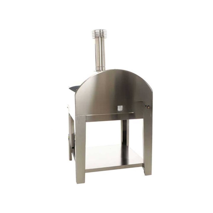 Fontana MARINARA INOX -kaasu-uuni kärryllä, 80 × 80 cm