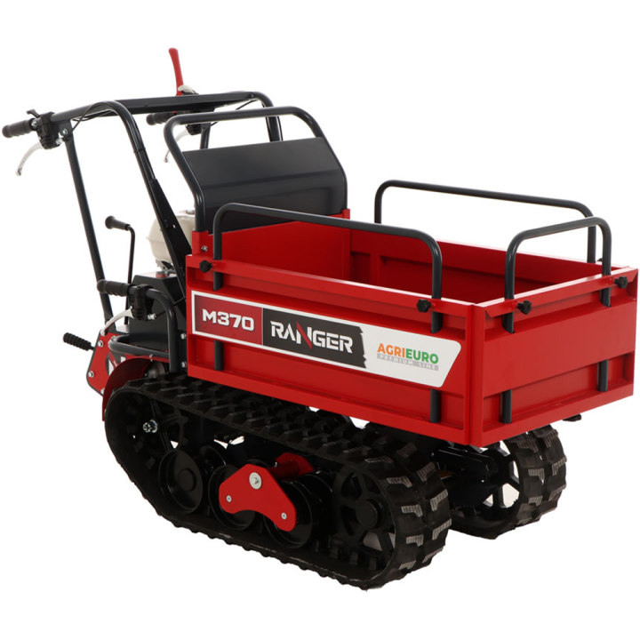 Ranger M370 telaketjukuljetin Honda GX160 350 kg laajennettava kuormalava
