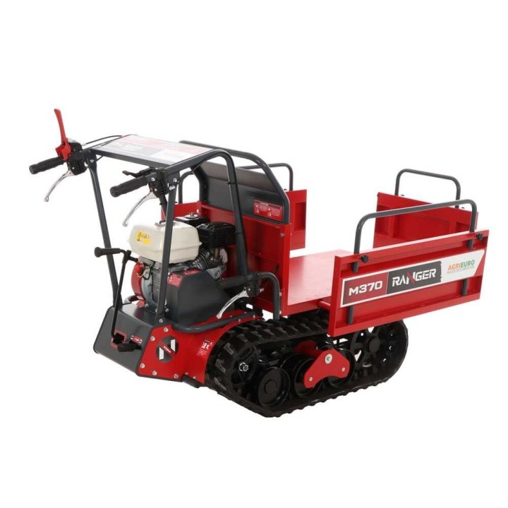 Ranger M370 telaketjukuljetin, Honda GX160, 350 kg, laajennettava kuormalava
