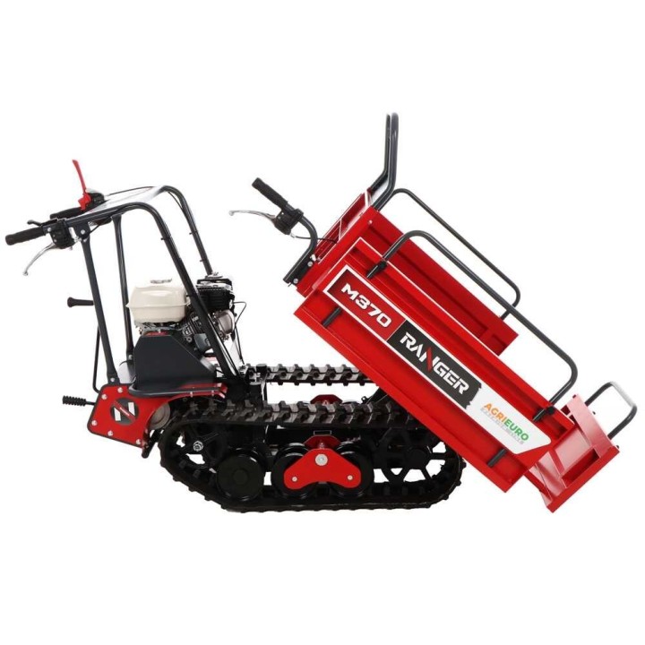 Ranger M370 telaketjukuljetin, Honda GX160, 350 kg, laajennettava kuormalava