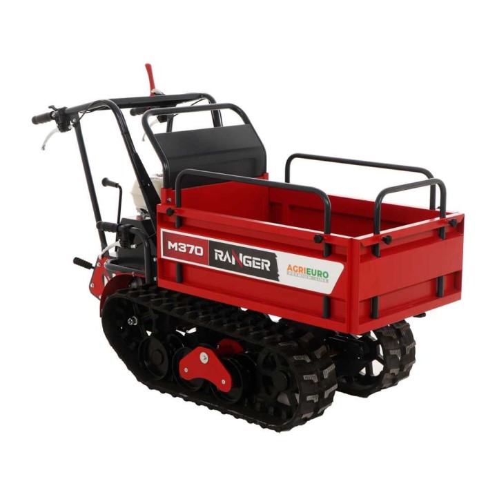 Ranger M370 telaketjukuljetin, Honda GX160, 350 kg, laajennettava kuormalava
