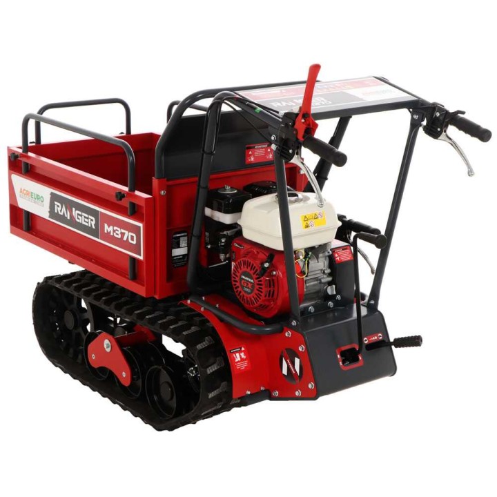 Ranger M370 telaketjukuljetin, Honda GX160, 350 kg, laajennettava kuormalava