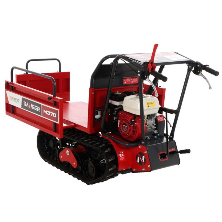 Ranger M370 telaketjukuljetin, Honda GX160, 350 kg, laajennettava kuormalava